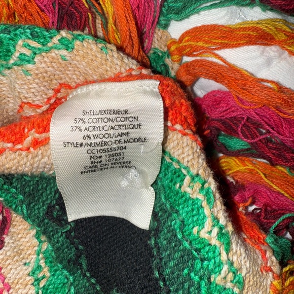 Alice + Olivia Multicolor Patterned Reva Print Fringe Peplum Tank Top Large - Picture 5 of 9